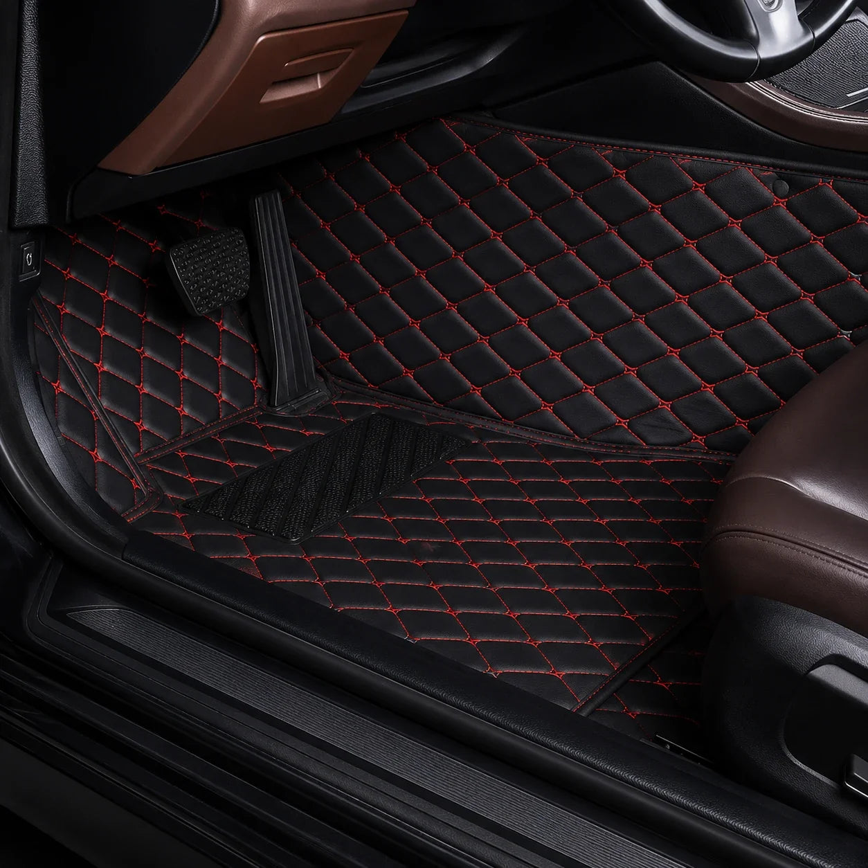 Black & Red Custom Car Mats