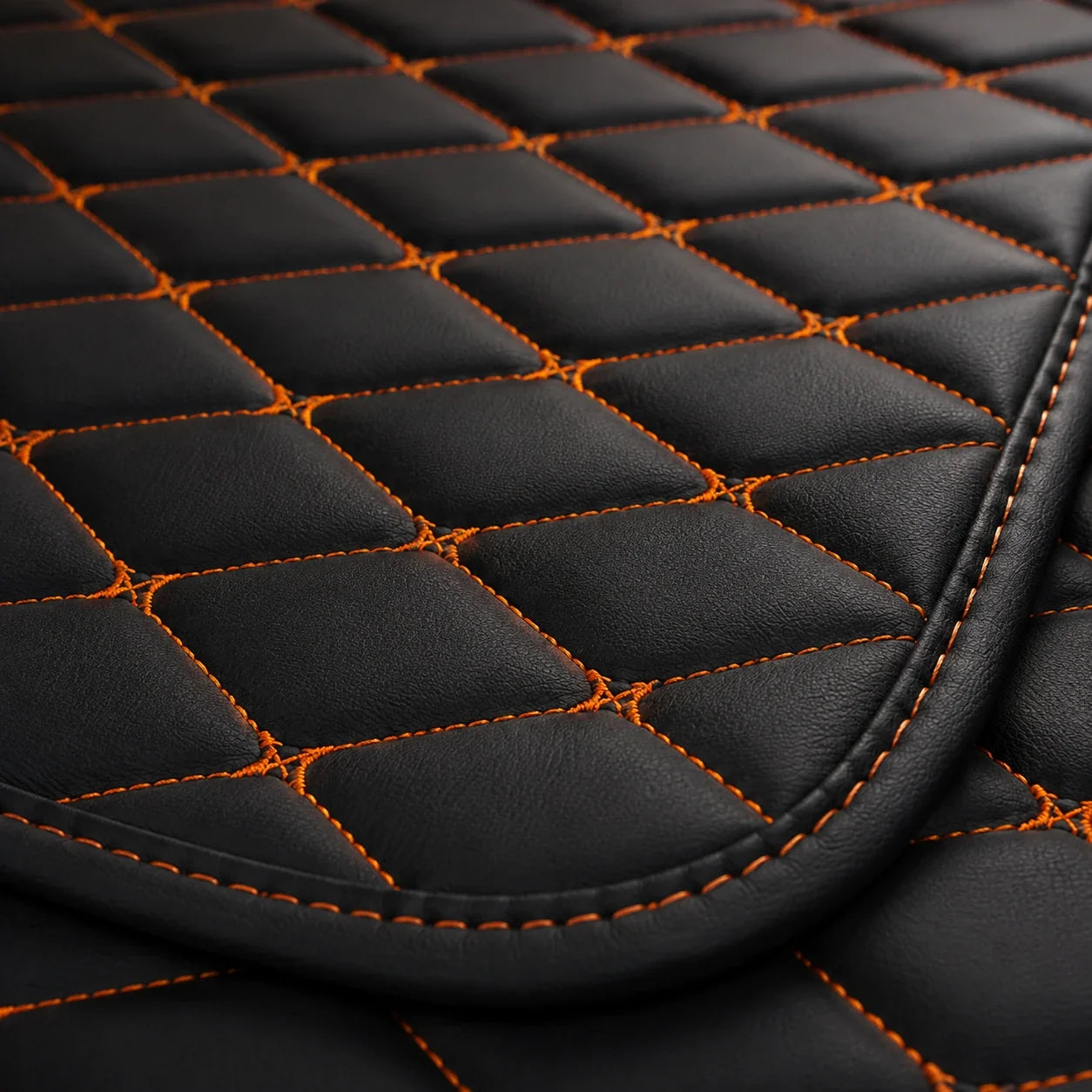 Black & Orange Custom Car Mats