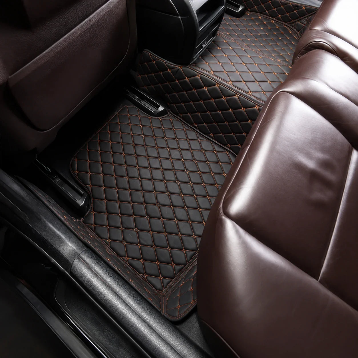 Black & Orange Custom Car Mats