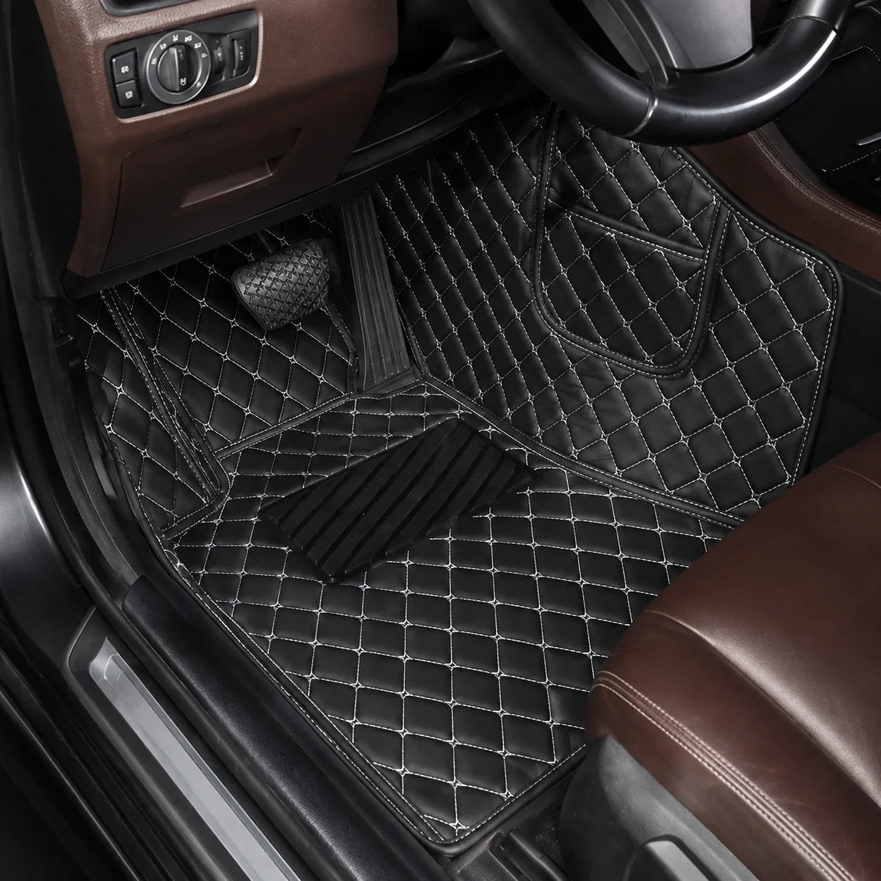 Black & White Custom Car Mats
