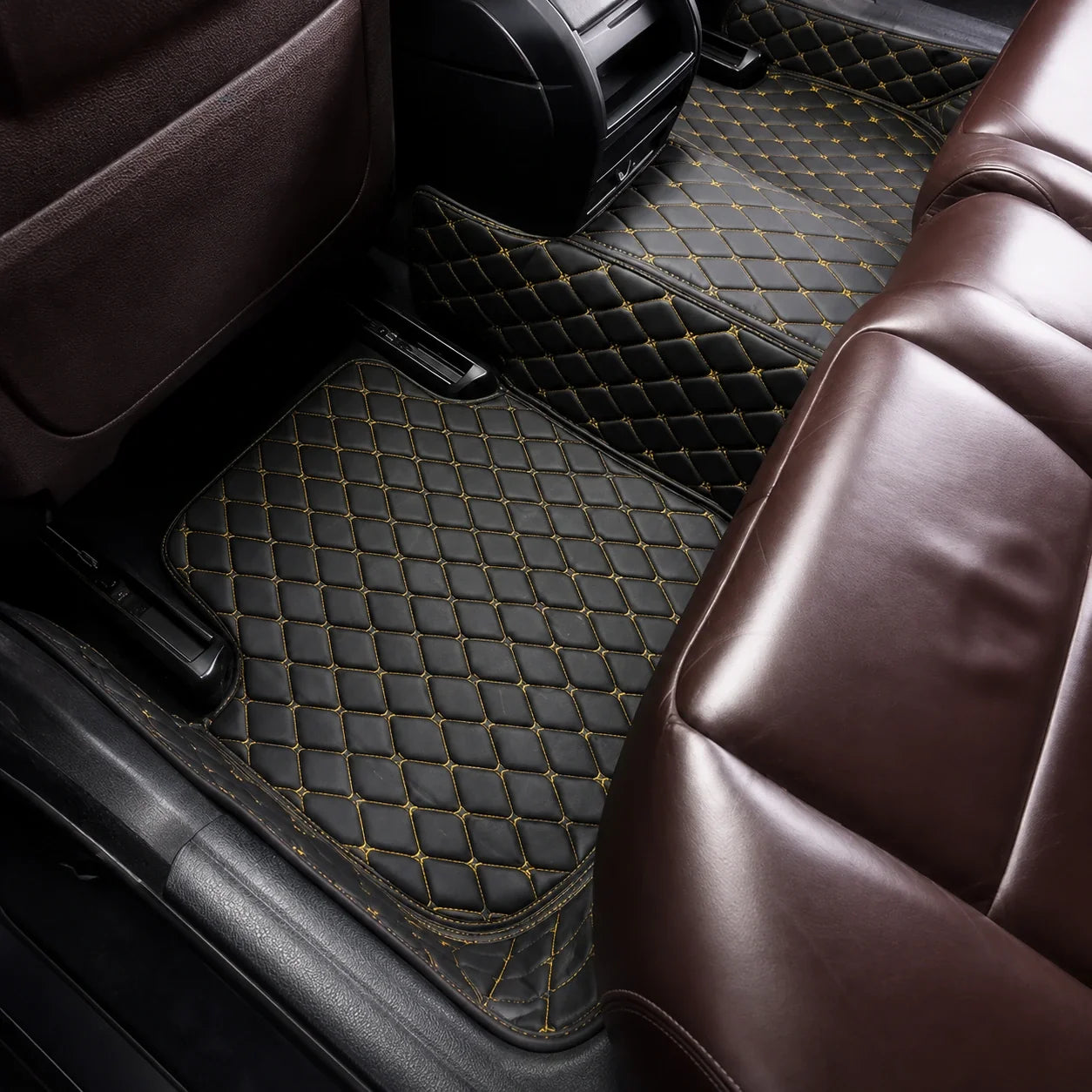 Black & Yellow Custom Car Mats
