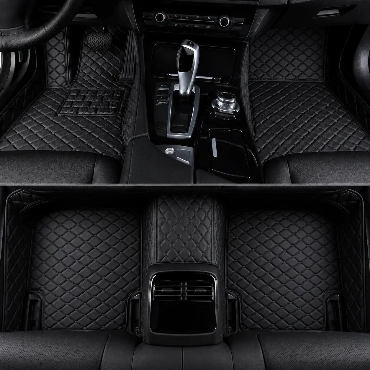 All Black Custom Car Mats