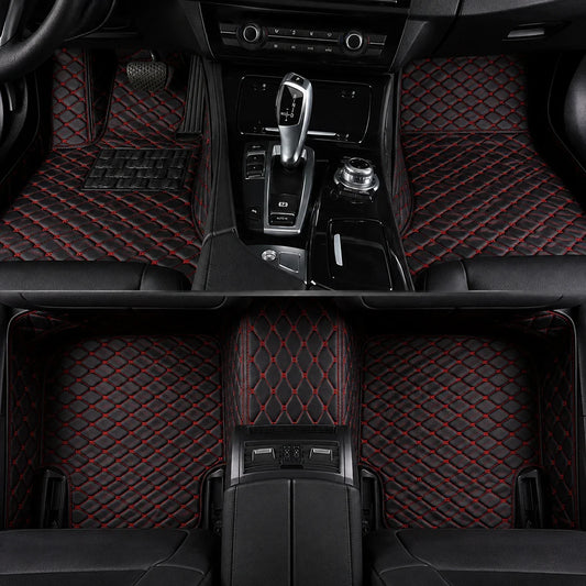 Black & Red Custom Car Mats