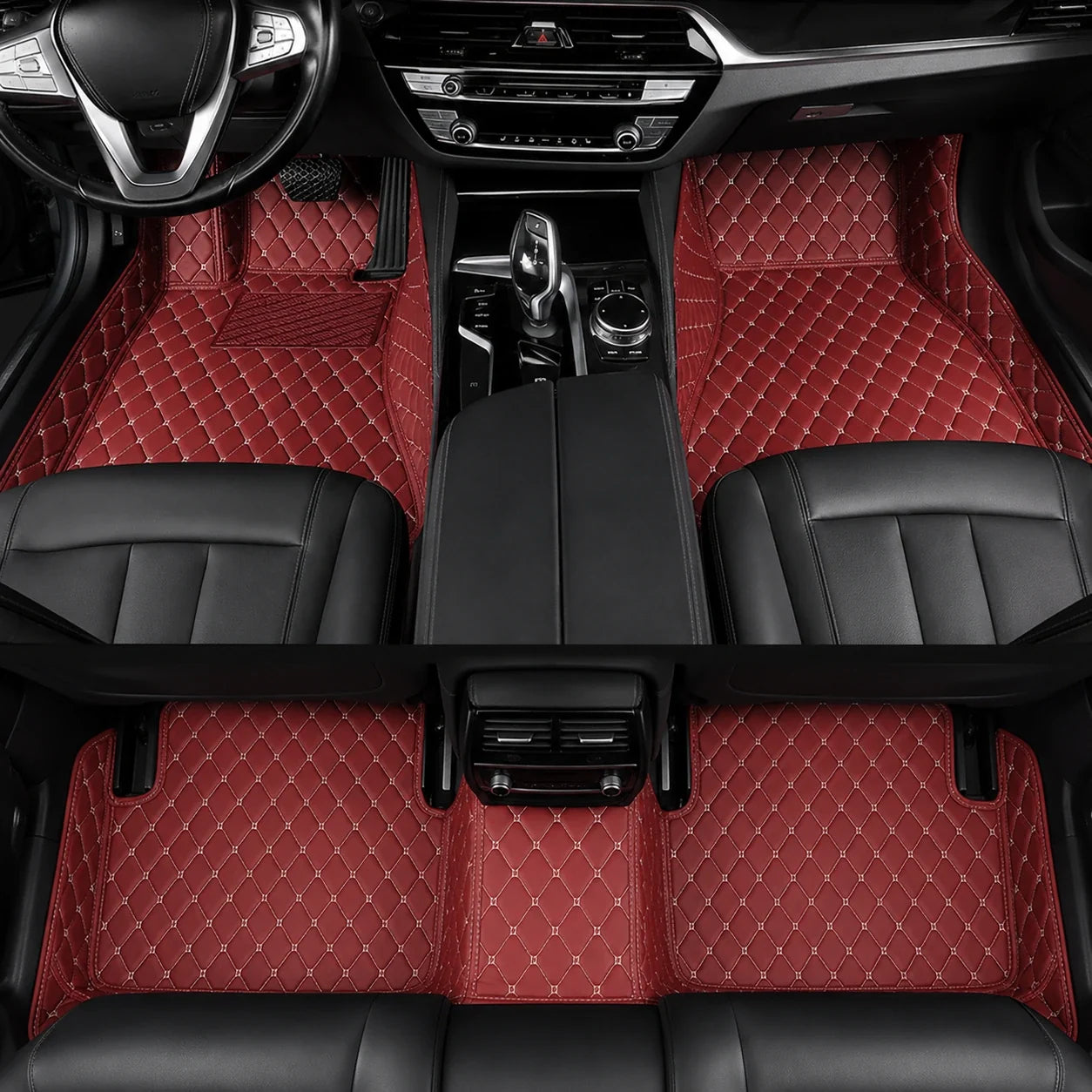 Wine Red Custom Car Mats
